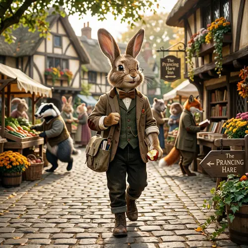 Antropomórfico Conejo: Arte Único y Creativo