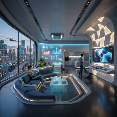 Futuristic Interior Design with Advanced Technology