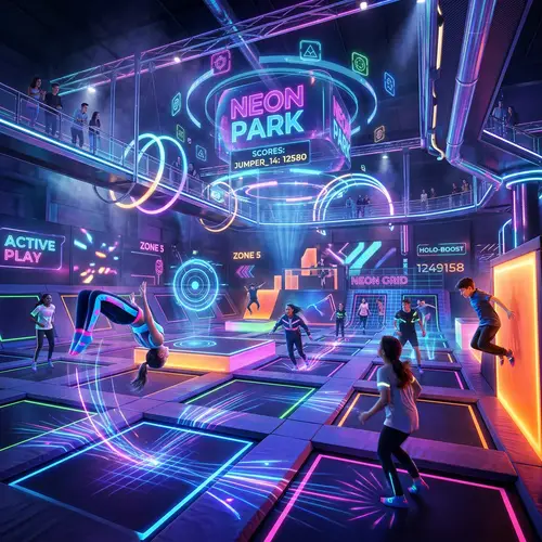 Futuristic Trampoline Park: Jump into the Future