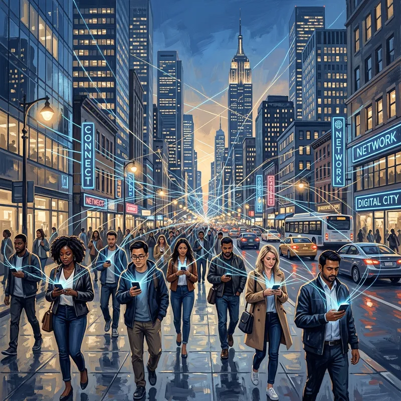 Modern City Life: Connected by Smartphones