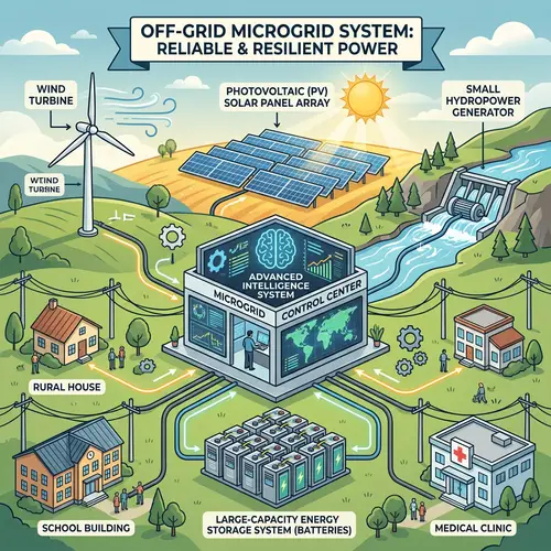 Off-Grid Microgrid System Components for Energy Management