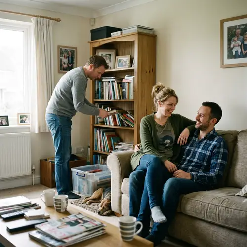 Hilarious Scene of a Husband Organizing the Room