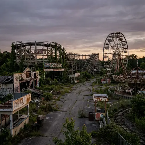 Abandoned Amusement Park in Ruins