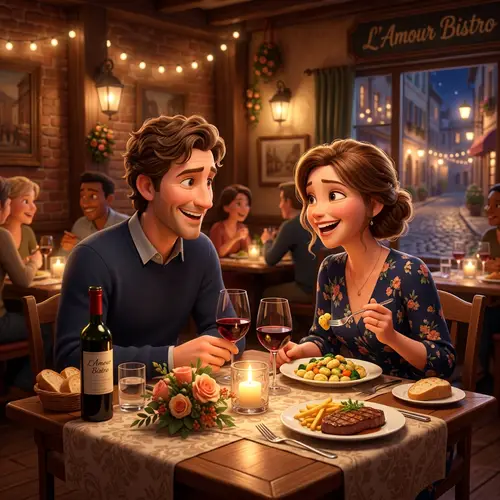 Romantic Pixar Dinner Scene for Couples