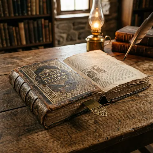 Antique Hardcover Book with Gilded Accents | Rustic Library Charm