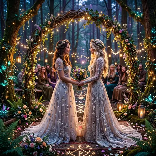 Fantasy Forest Wedding with Ethereal Brides | Mystical Theme