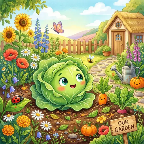 Meet Carl: The Joyful Cabbage Ready to Help