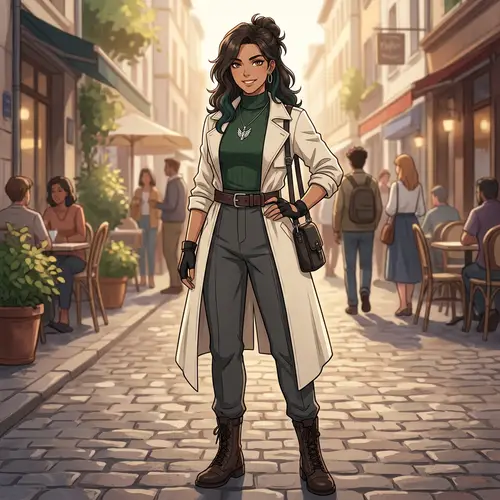 Beautiful and Strong Anime Character in Elegant Pose