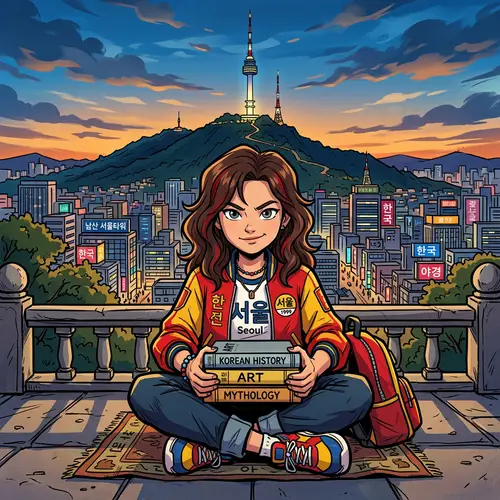 Korean Urban Vibe Animation - Confident Student Art