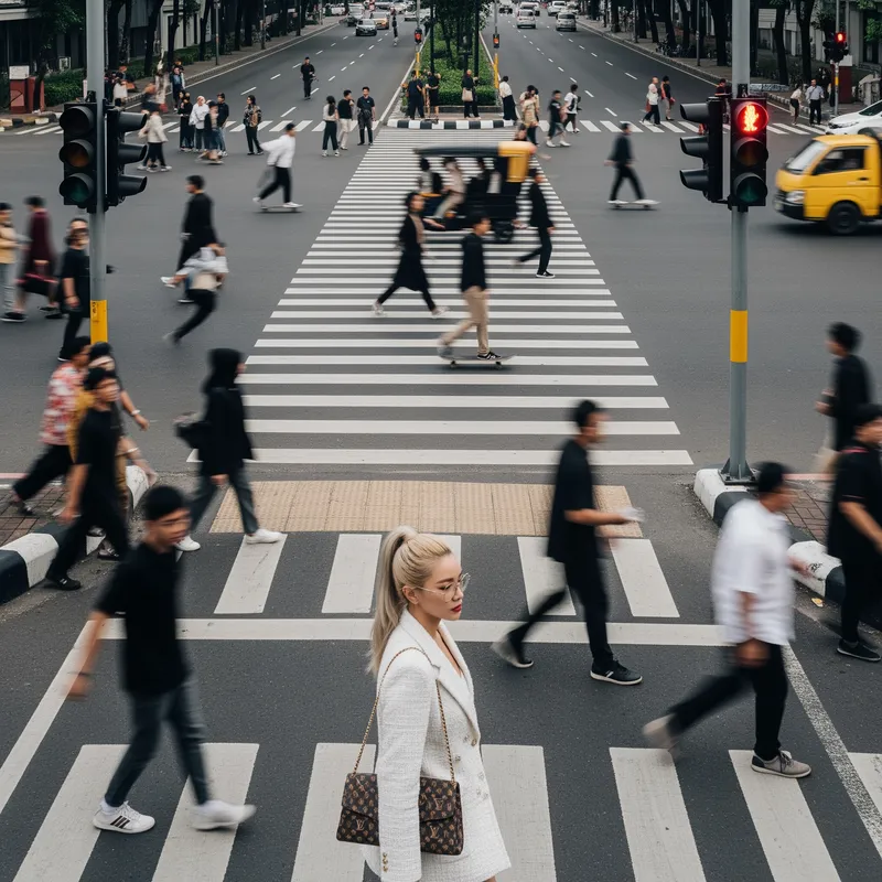 Chic Korean Beauty Influencer in Jakarta