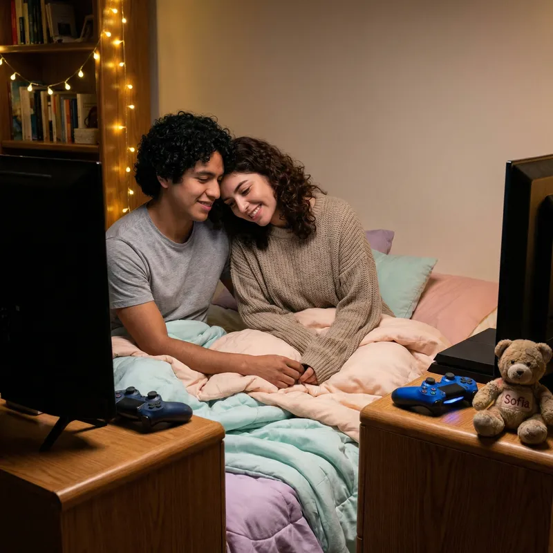 Tender Moment: 20-Year-Old Hispanic Man & 18-Year-Old Woman in Love Tender Moment: 20-Year-Old Hispanic Man & 18-Year-Old Woman in Love