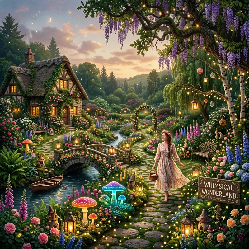 Whimsical Garden Wonderland: A Magical Escape