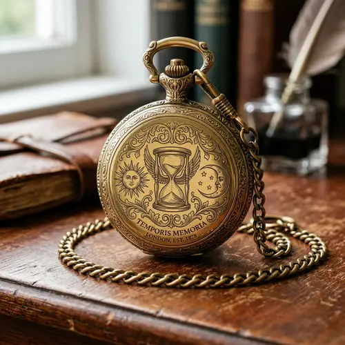Vintage Brass Pocket Watch with Hawk-Eye Dial Markings