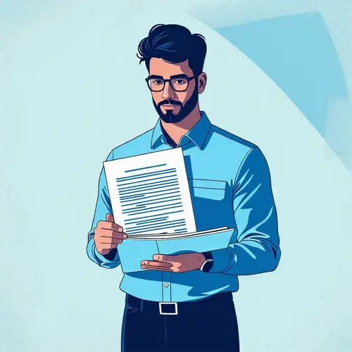 Professional Document Management Vector Illustration