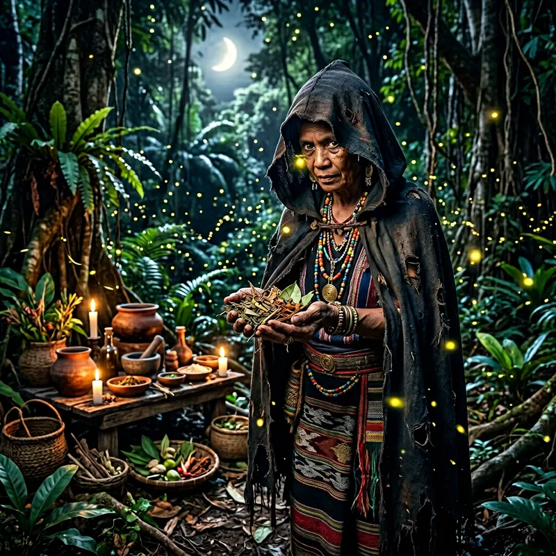Filipino Witch Holding Herbals Filipino Witch Holding Herbals