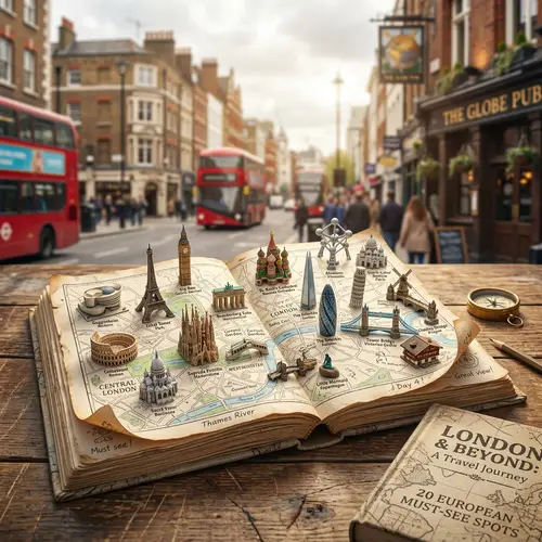 Discover European Travel Gems in London - Illustrated Map