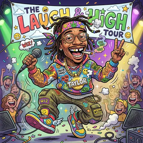 Funny Illustration of Wiz Khalifa
