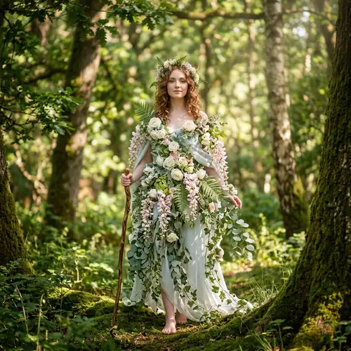 Ethereal Forest Portrait of Natural Beauty