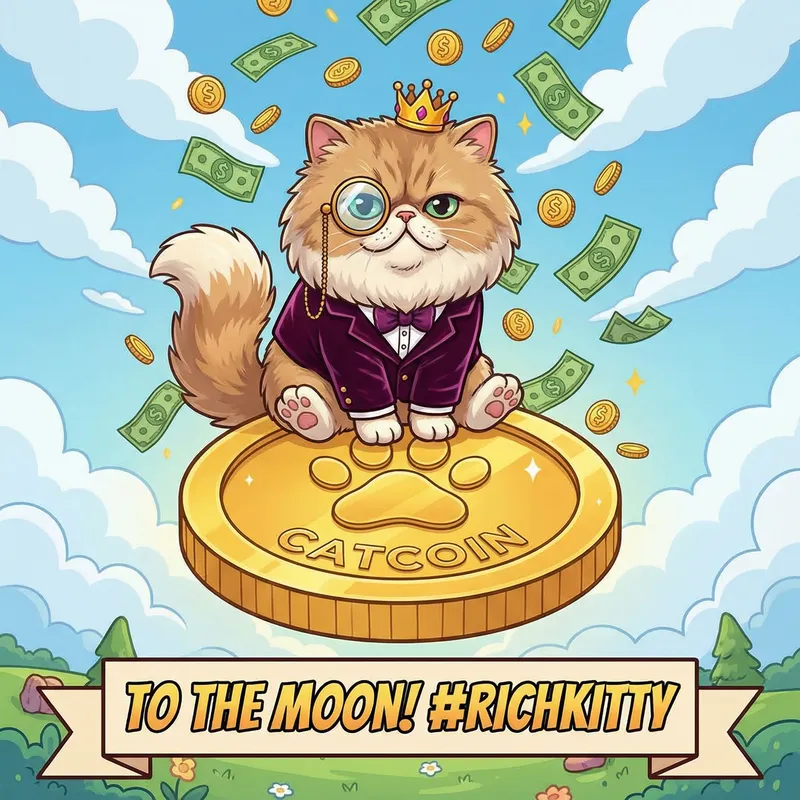 Rich Cat Memecoin: Floating Wealth