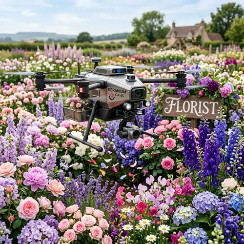 Drone 'Geranium': Technology Meets Floral Beauty