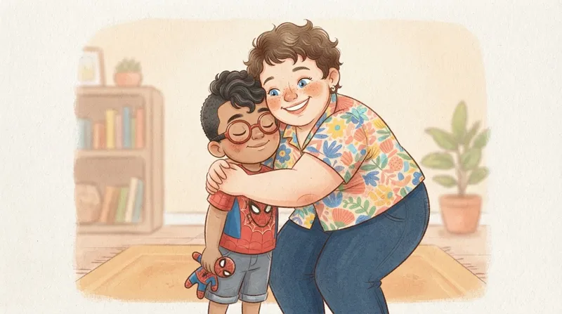 Heartwarming Hug: A Children's Book Illustration Heartwarming Hug: A Children's Book Illustration