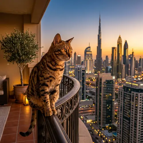 Majestic Bengal Cat in Dubai | Fine Art Photography