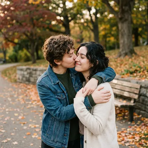 Tender Moment Between Narrative Characters