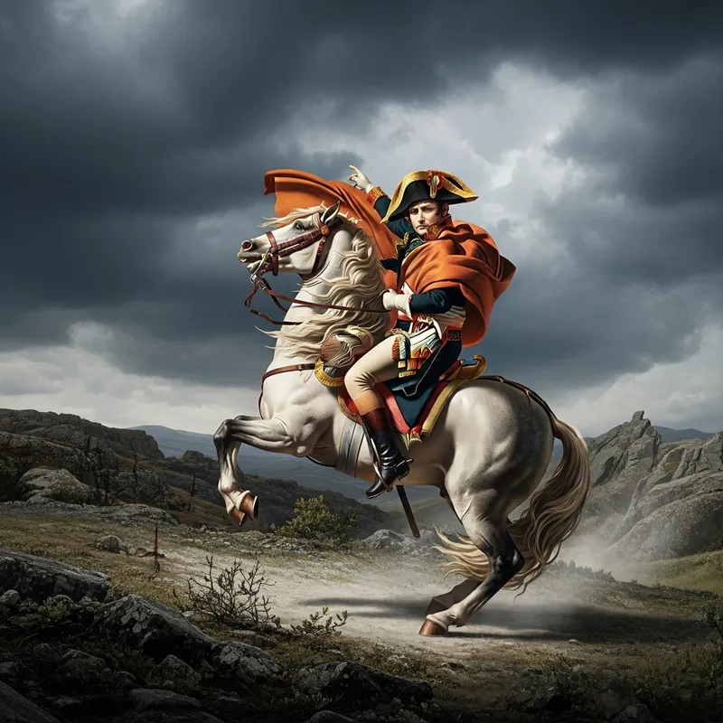 Napoleon Bonaparte: Conqueror on a Majestic Steed
