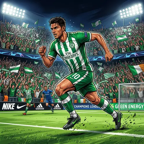 Professional Soccer Player Sprinting on Field - Exciting Match Scene