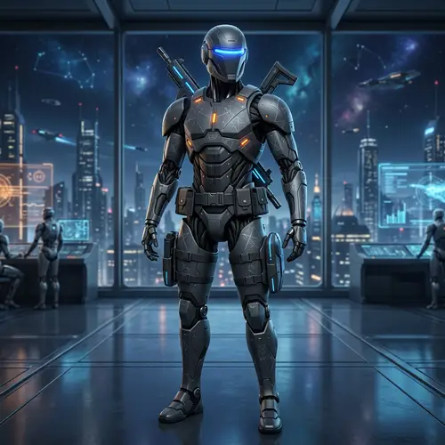 Futuristic Soldier Robot - Sci-Fi Galaxy Inspired Design