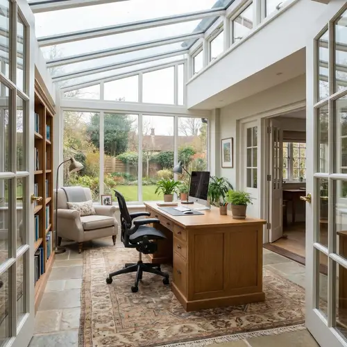 Bright Sunroom Office Space Ideas