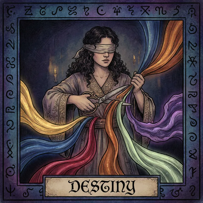 Destiny Tarot Card: Cutting Life's Ribbons