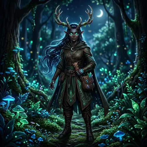 Seraphel Shadowmoon: Unique Tiefling-Deer Hybrid Character Profile
