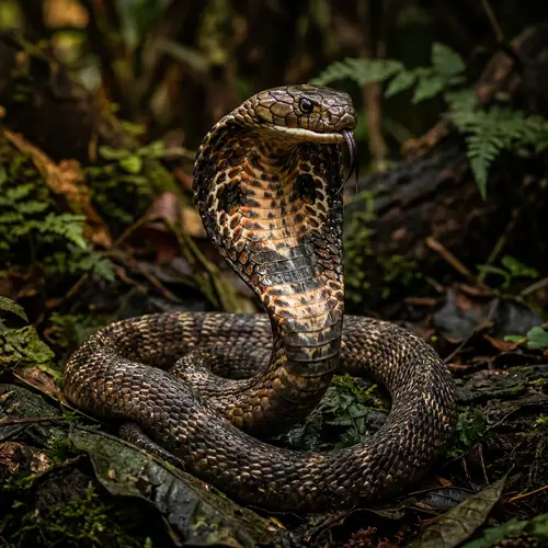 Ferocious Cobra Macro Photography - Wildlife Art