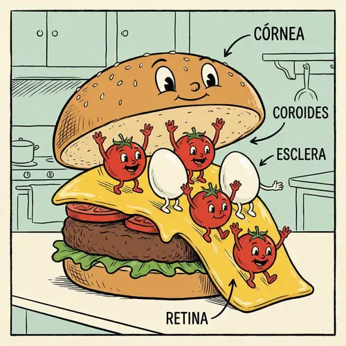 Cartoon Hamburger with Animated Ingredients