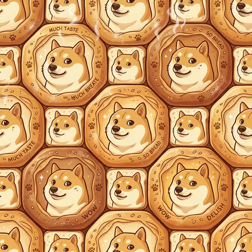 Colorful Doge Bread Tessellation Art