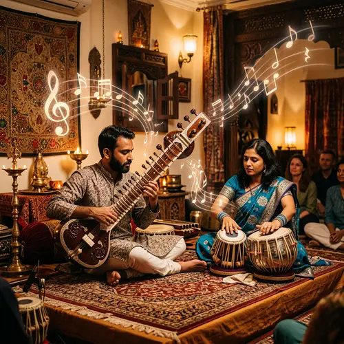 Vibrant Hindustani Classical Music Performance