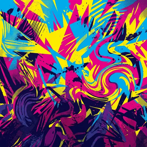 Dynamic Spring Equinox Background in Pop Art Style