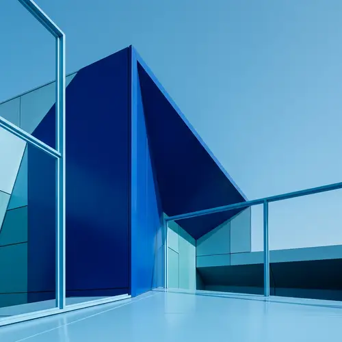 Minimalist Blue Shades Image with a Touch of Boldness