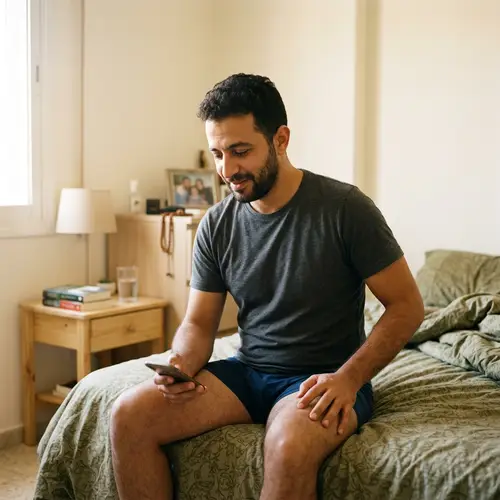 Middle-Eastern Man in Underwear