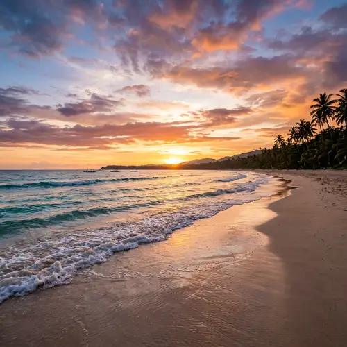 Vibrant Tropical Beach Sunset Photography | Nature-Inspired Scene