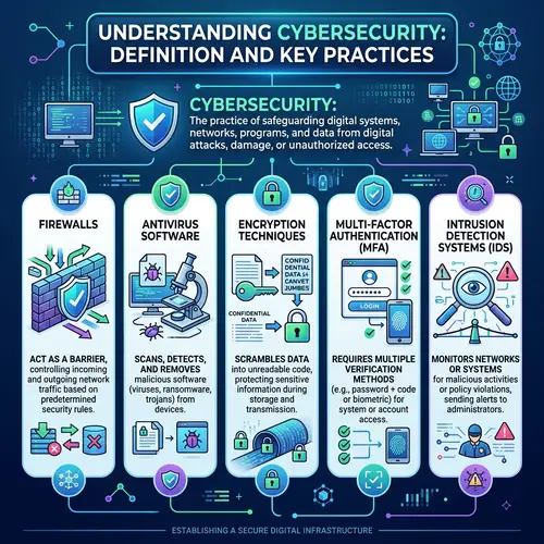 Comprehensive Cybersecurity Infographic Overview