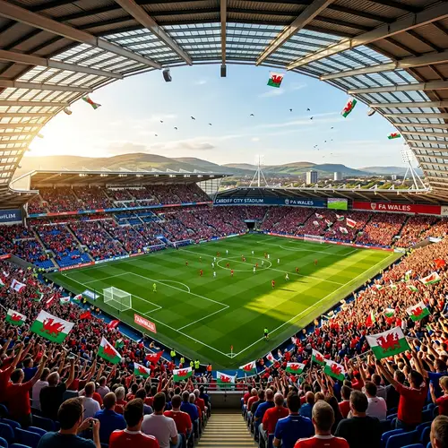 Grandiose Football Stadium in Wales | Vibrant Sports Arena