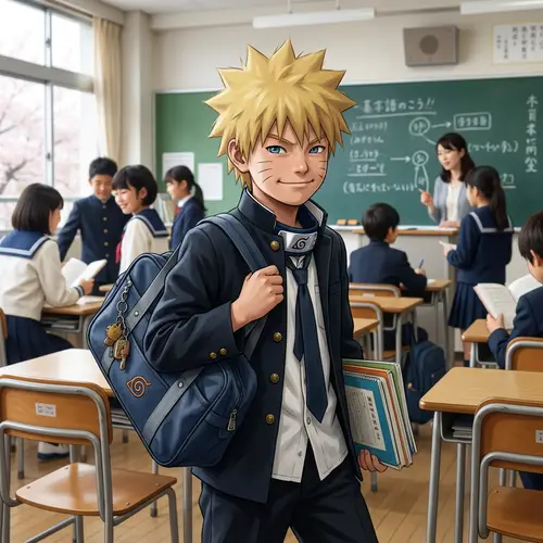 Young Student with Blonde Hair | Ninja Go Character