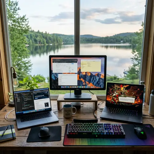 Gaming Laptop Setup with Dual Monitors | Maximal Productivity