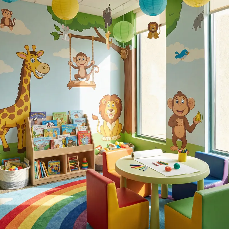 Sunny Kids' Play Corner in Hotel | Creative Decor & Activities