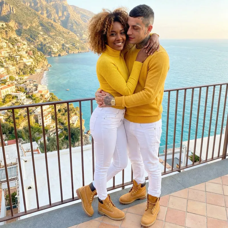 Luxurious Amalfi Coast Penthouse Romance with Stylish Couple Luxurious Amalfi Coast Penthouse Romance with Stylish Couple