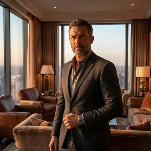 Luxurious White Italian Man in Military Background | Billionaire's Power & Elegance