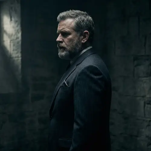 Upscale Italian Gentleman in Tailored Suit - Enigmatic Profile