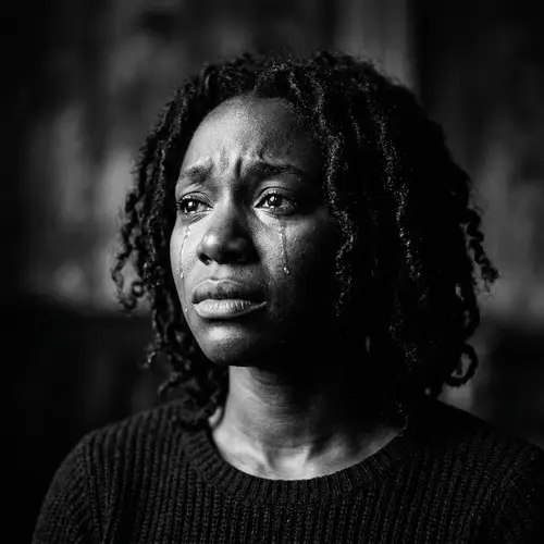 Breathtaking Black & White Fine Art Photograph of a Striking Black Woman